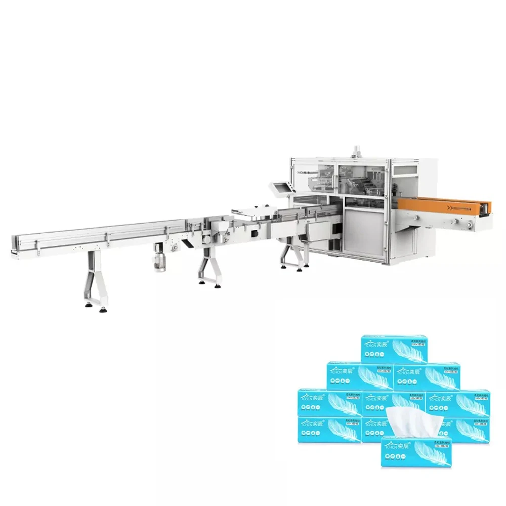 Full Automatic Cpp Pe Opp  Facial Tissue Machine Tissue Soft Packaging Machine Price