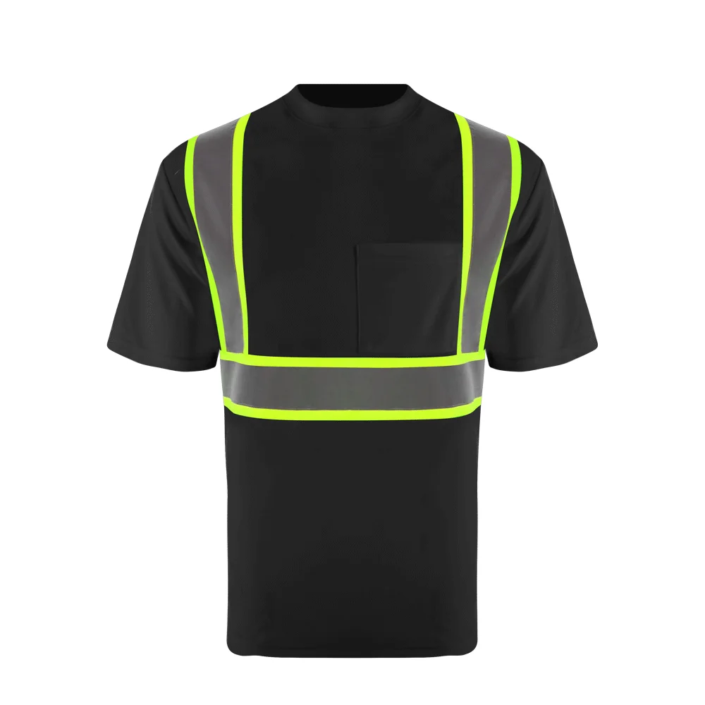 E-commerce Model Summer Outdoor Short Sleeve Safety T Shirt Hot Sale Bird Eye Fabric Hi Vis safety T Shirt