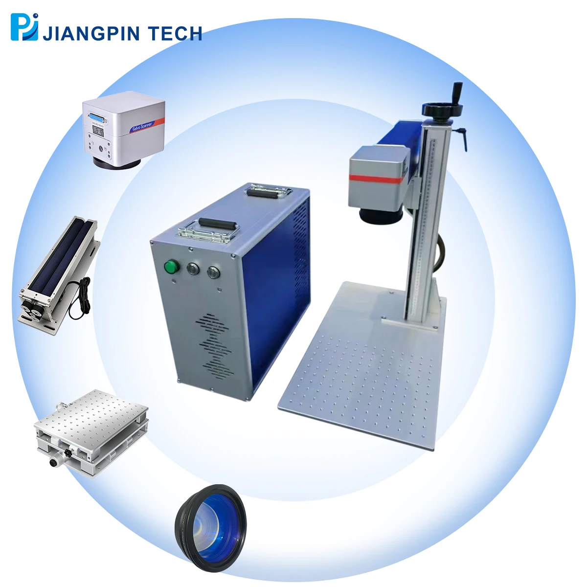 Large Format Mopa Metal 20w 50w 30 Watt Fiber Laser Marking Machine Marker Ce 100 W With Rotary