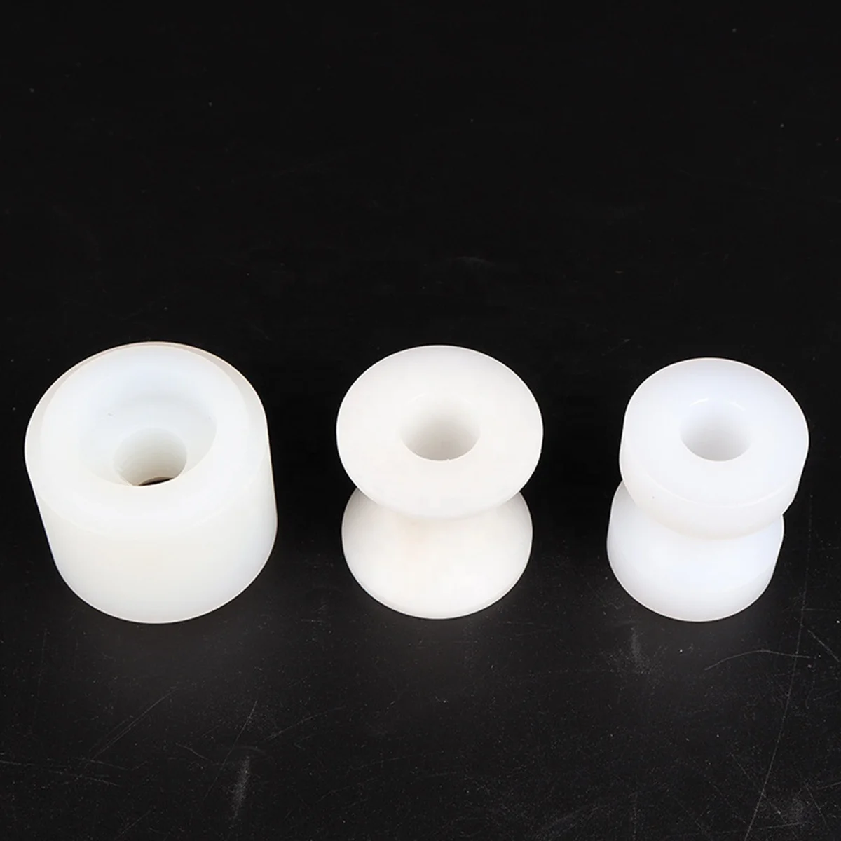 MC wear resistant nylon reinforced PA wheel plastic wheel PA66 injection molded nylon wheel