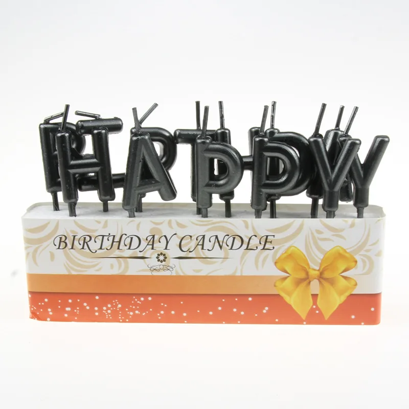 Wholesale themed alphabet shaped letter happy birthday candle