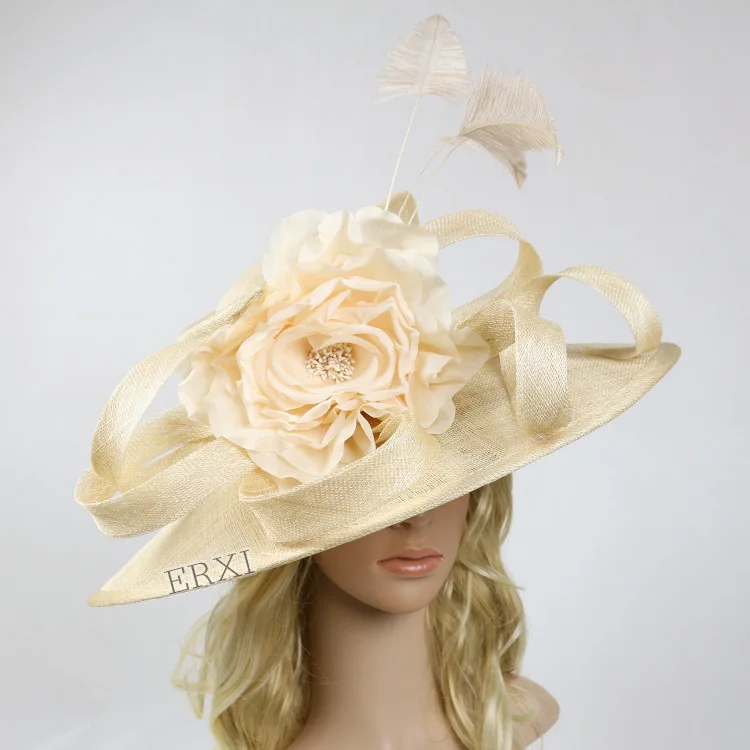 Best Sinamay Fascinator Perfect Wedding Hat Unique Derby Party Hat Fashion Church Hats With Clip Fascinators for Women