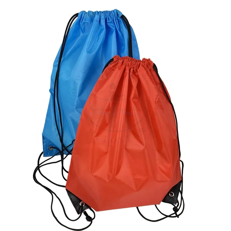Custom promotional sports bags recycled waterproof polyester drawstring bag with logo