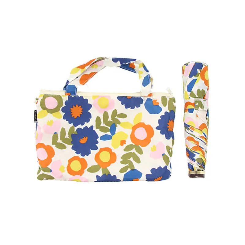 Three folding Japanese Portable tiny women umbrella with carrying pouch