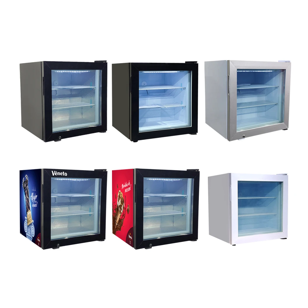 Meisda 55L SD55 Meisda Low Noisy Vertical Glass Door Deep Display Ice Cream Freezer