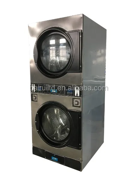 Electric and gas option stack dryer&dryer set up videos offering machine