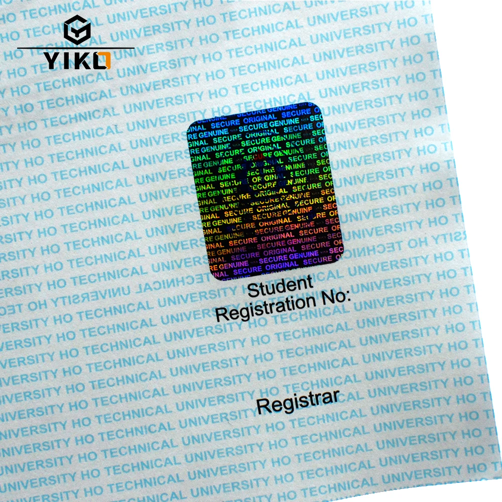 Custom Certificate Of Authenticity Hologram Watermark Paper Security Degree Certificate Printing Paper