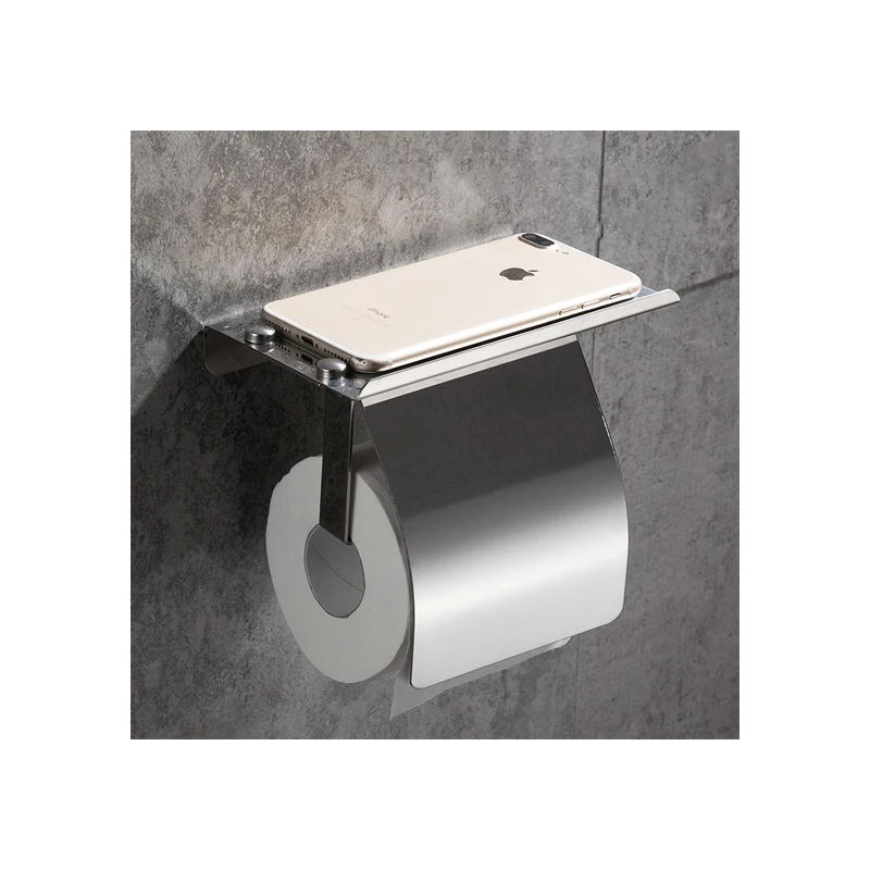 Sale Of Convenient Tissue Holder Bathroom Toilet Roller Paper Holder With Phone Shelf