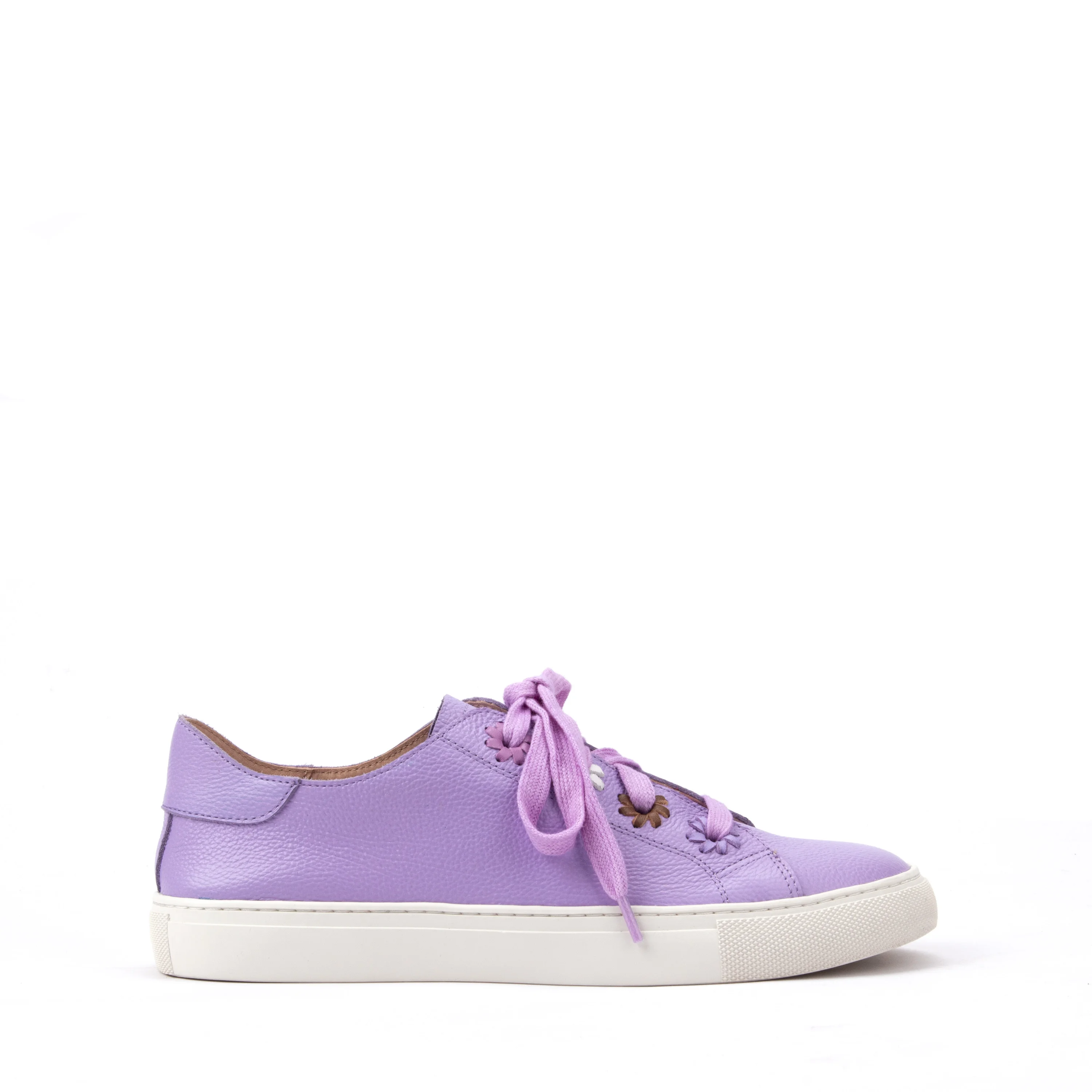 Ladies Leather Casual Sneakers Colorful Cute Flower Sneakers For Women Retro Jogging Sneakers Two Ways To Wear