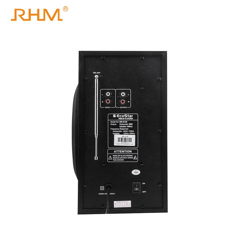 РХМ RM-9151 2,1 деревянный ящик компьютерный динамик со светодиодной подсветкой для домашнего кинотеатра