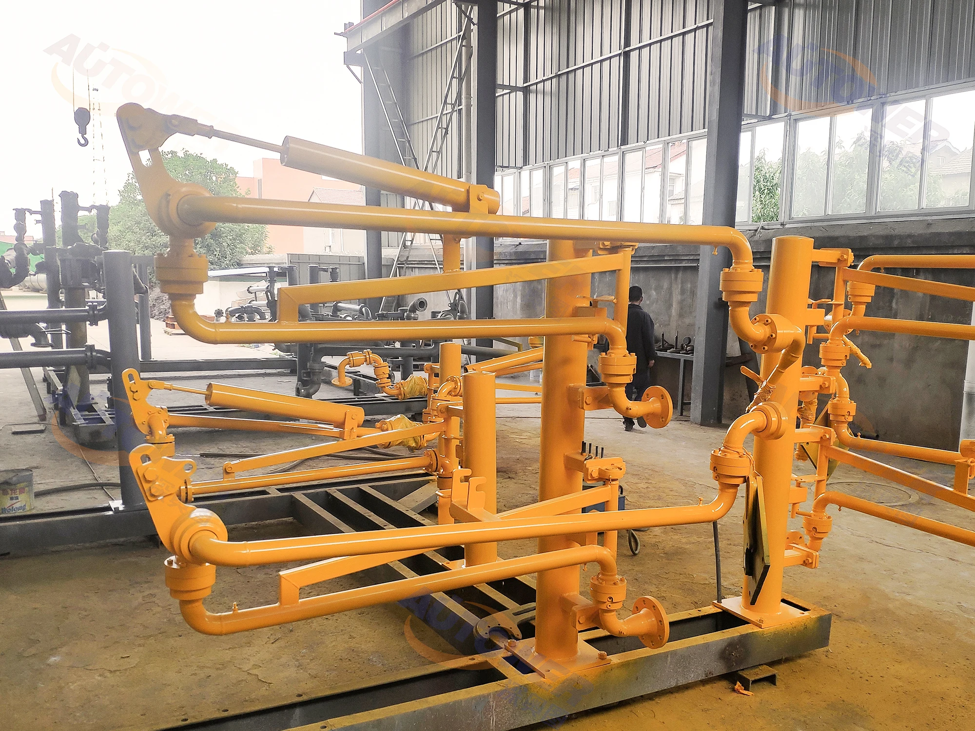 LPG/LNG loading arm with security alarm system spring balance swivel joint for petroleum plants
