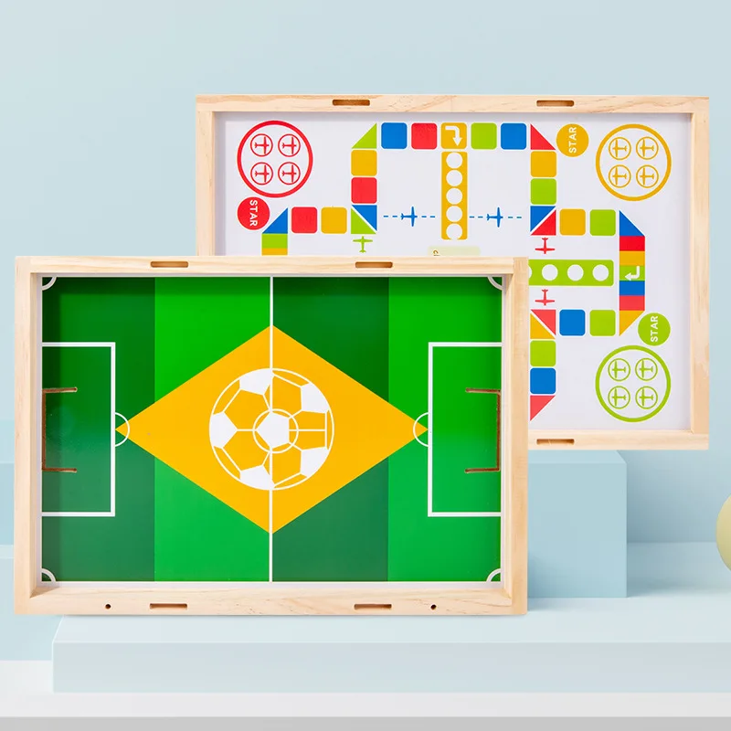 Wooden Soccer Game Board Games Toys Wooden table football game for kids and family