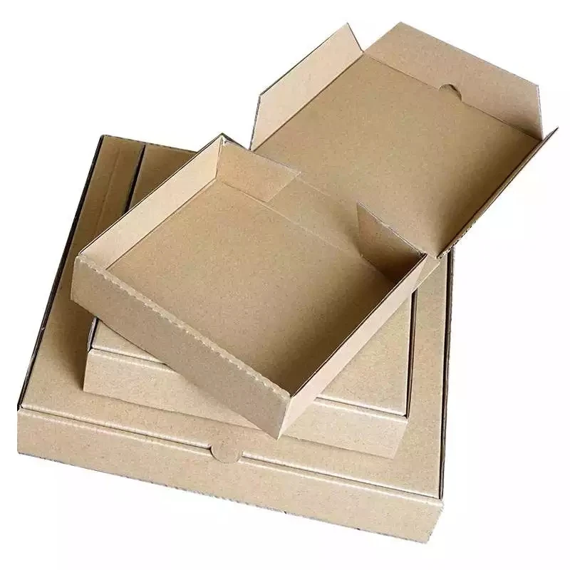 High Quality Custom Logo kraft paper Pizza Box Packaging Custom Printed Pizza Boxes Hot Sale Pizza Corrugated Carton Box