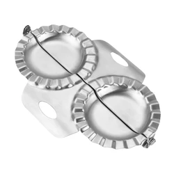 New Double Head Stainless Steel Dumpling Mold Dough Press Manual Dumpling Maker