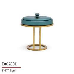 DIGU Metal+leather jewelry display stand set ring necklace ear stud earring pendant custom luxury jewelry display stand