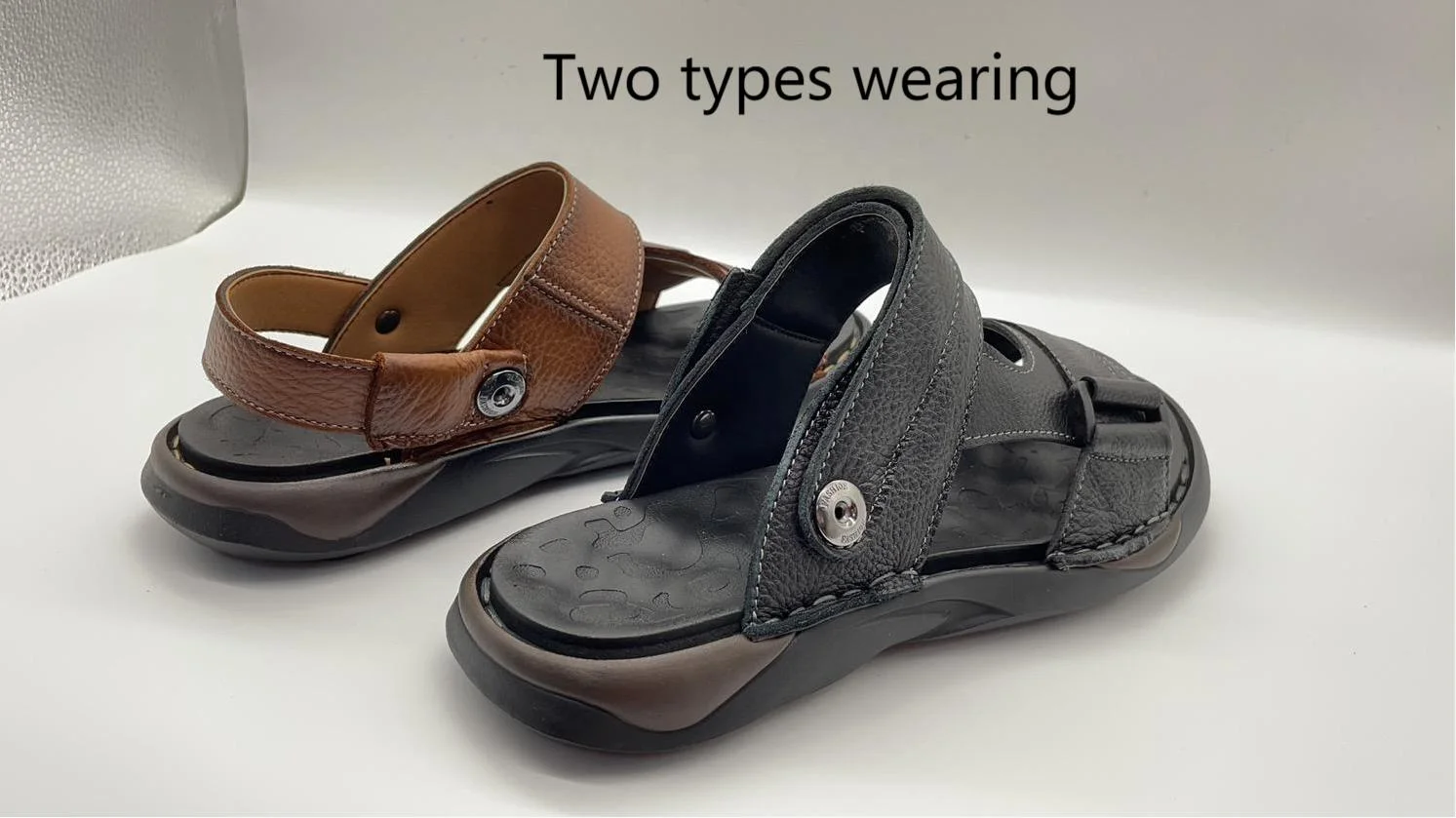 Wholesale Daily Wear Handmade Stitching Pure Leather Sandals For Men