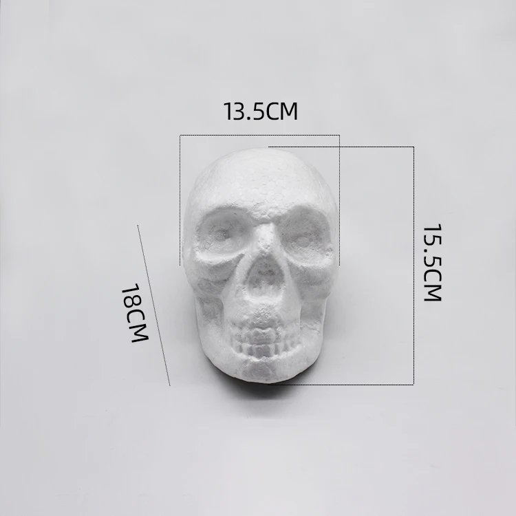 Styrofoam Foam 15CM Halloween Styrofoam Skulls Polystyrene Foam Skeleton Polyfoam Artificial For Diy Decoration
