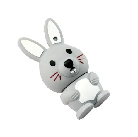 Cartoon Cute Rabbit USB Flash Drive 2.0 1GB 2GB 4GB 8GB PVC Pen Drive 3.0 3D Animal 64GB 32GB 16GB Creative USB Memory Stick