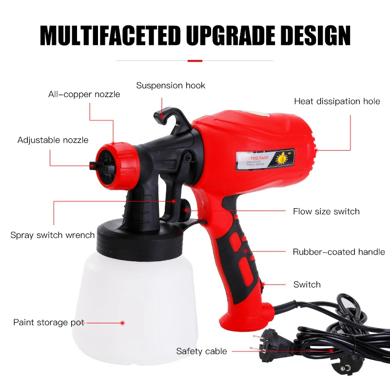 2024 China manufacture popular product latex automatic spray paint gun electric disinfection spray gun adjustable nozzle