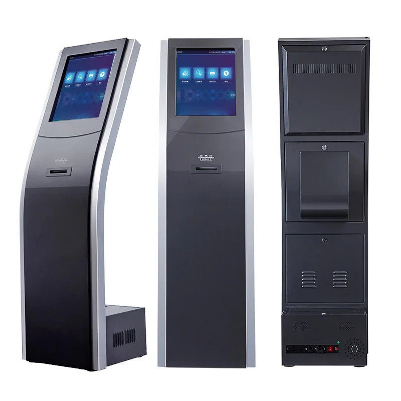 Floor Stand Touch Kiosk 19,21.5,24inch Touch Screen Printer Scanner Kiosk Ordering Payment Terminal Kiosks