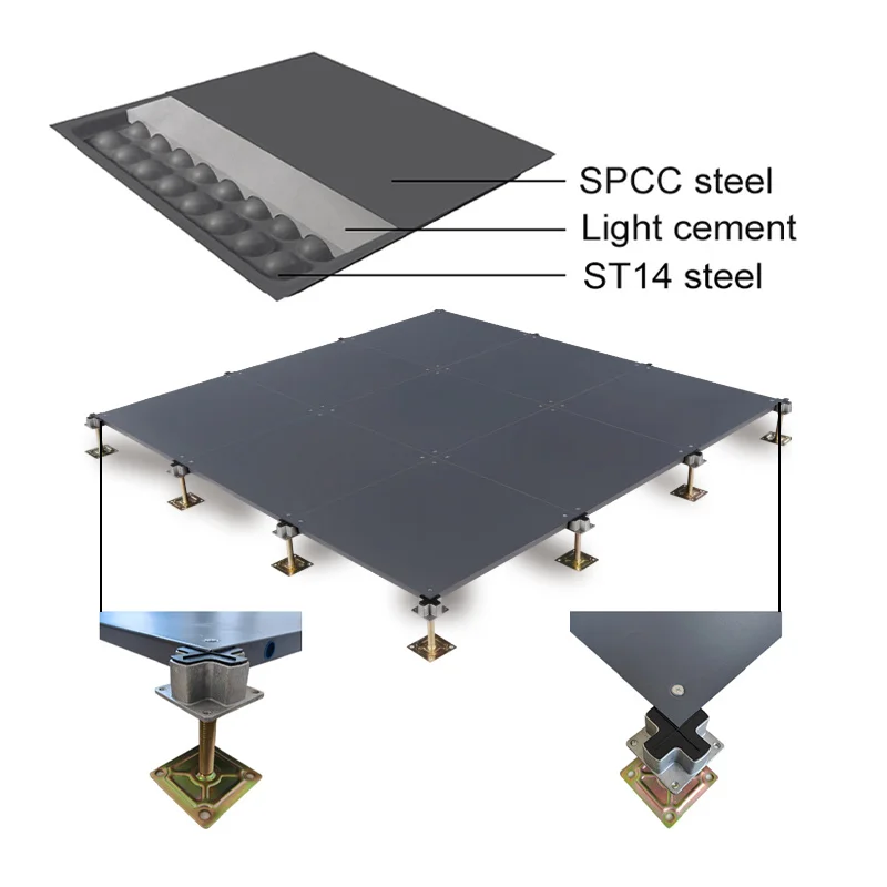 Majet data center steel anti static OA network raised access flooring system spcc steel trade show raised flooring