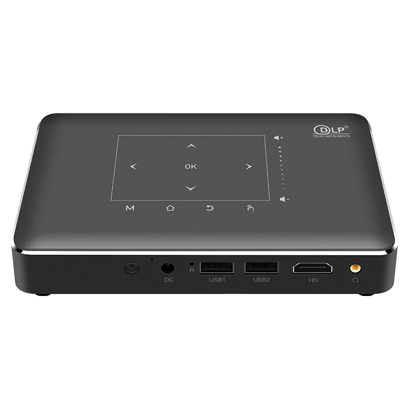 Factory price 2G+16G android 9 movie player DLP 150 Lumen 854*480 1080P FUD 4k 3D pocket projector game player P10