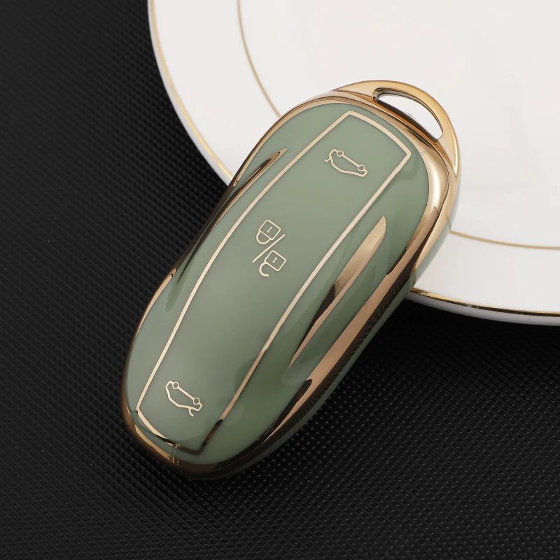 Car Key Case for Tesla Model S Model 3 Model X TPU Car Remote Smart Key Cover Case Shell Holder Fob Key Protector