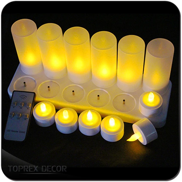 Top Picks Rechargeable Or Battery Party Flameless 3D Real Flame Candles Led Light Wax Candles With Remote Control Moving Flame