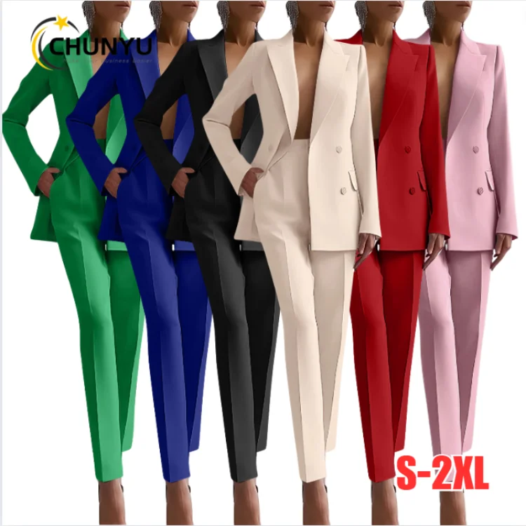 Latest Desgin Business Suits For Women Slim Blazer And Pants Set For Women Formal Suit Ladies Suits Office Wear