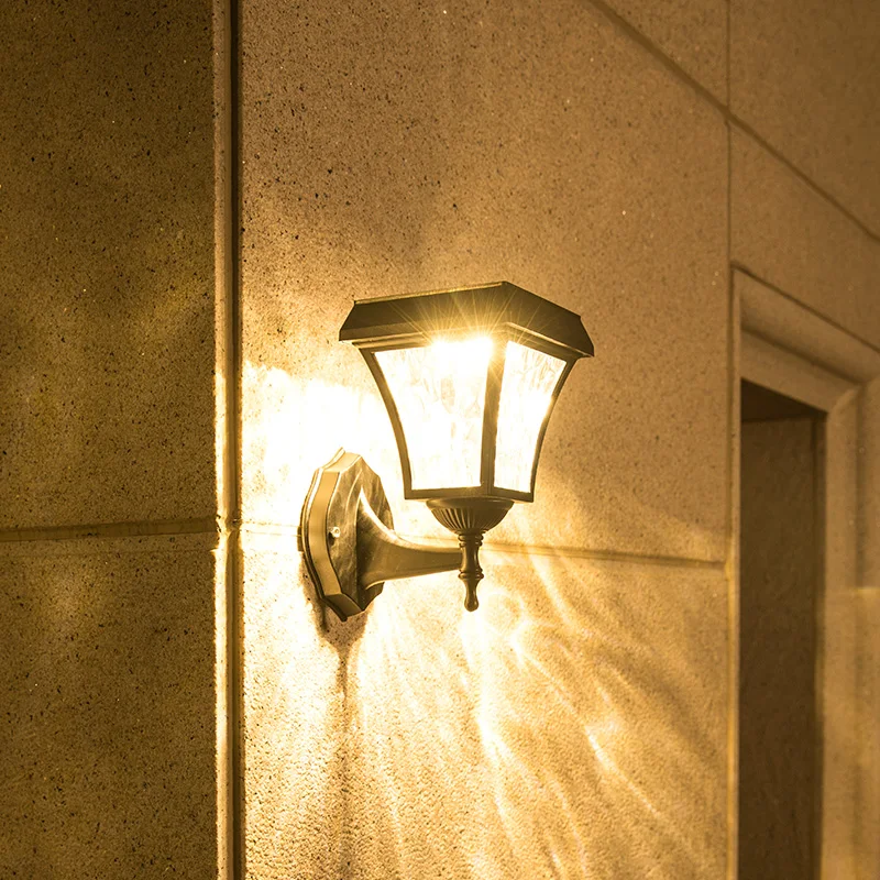 Yunduo Creative Decorative Night Cob Sunlight No Wiring Gate Outside Wall Lamp Solar Garden Light