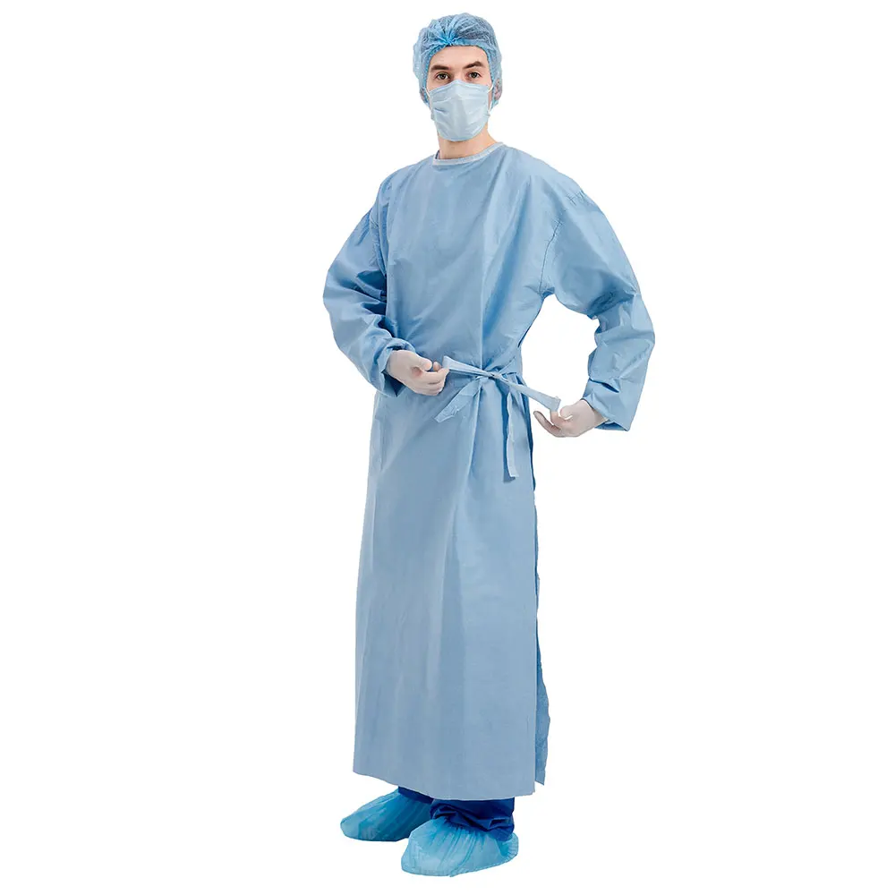 low price ce level 4 disposable spunlace medical doctor surgical gown for hospital
