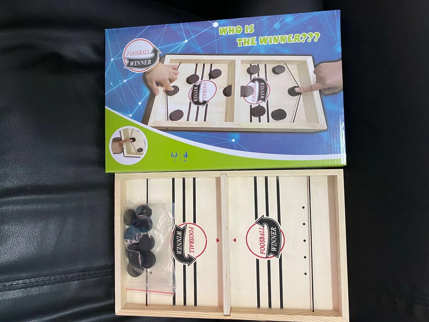 Fast Sling Puck Game Wooden Hockey Table Game Winner Board Games Toys for Adults Parent Child Interactive Chess Toy Board Table