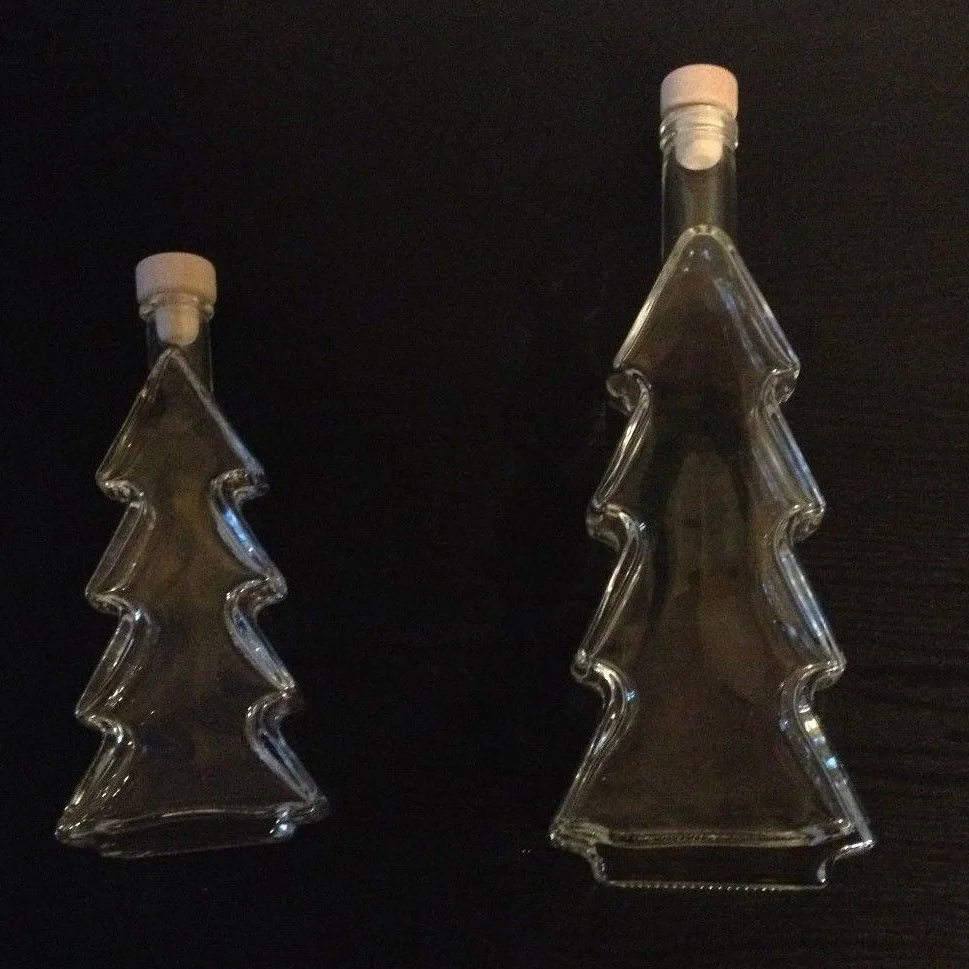 350ml christmas tree shaped glass diffuser bottle with cork