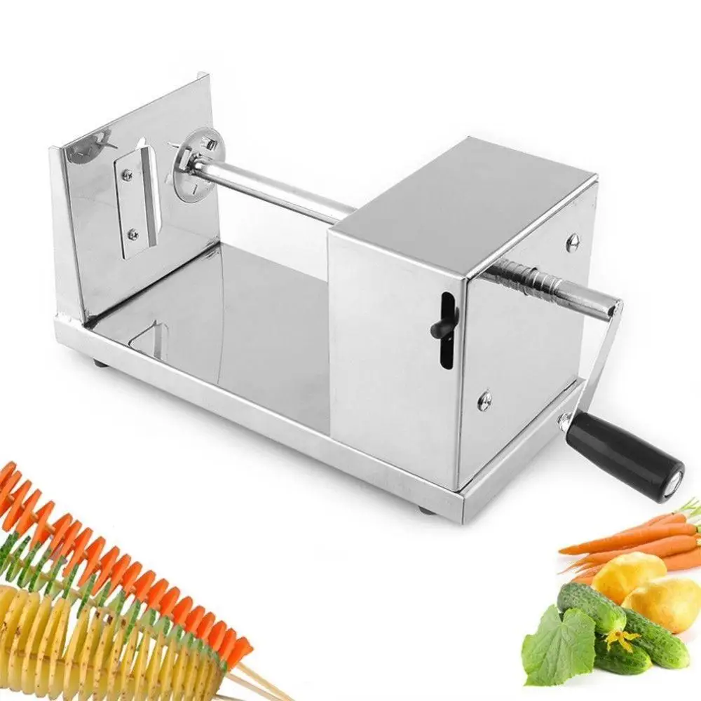 New Commercial All Stainless Steel Manual Twist Potato Cutter Potato Spiral Slicer Tornado Potato Machine