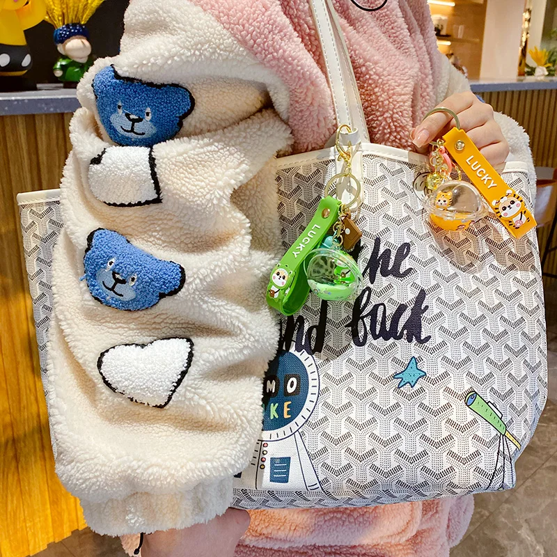 BaiMao High quality round liquid acrylic keyring PVC Animal keyring 3D Lucky Shiba Inu floating liquid keychain promotional gift