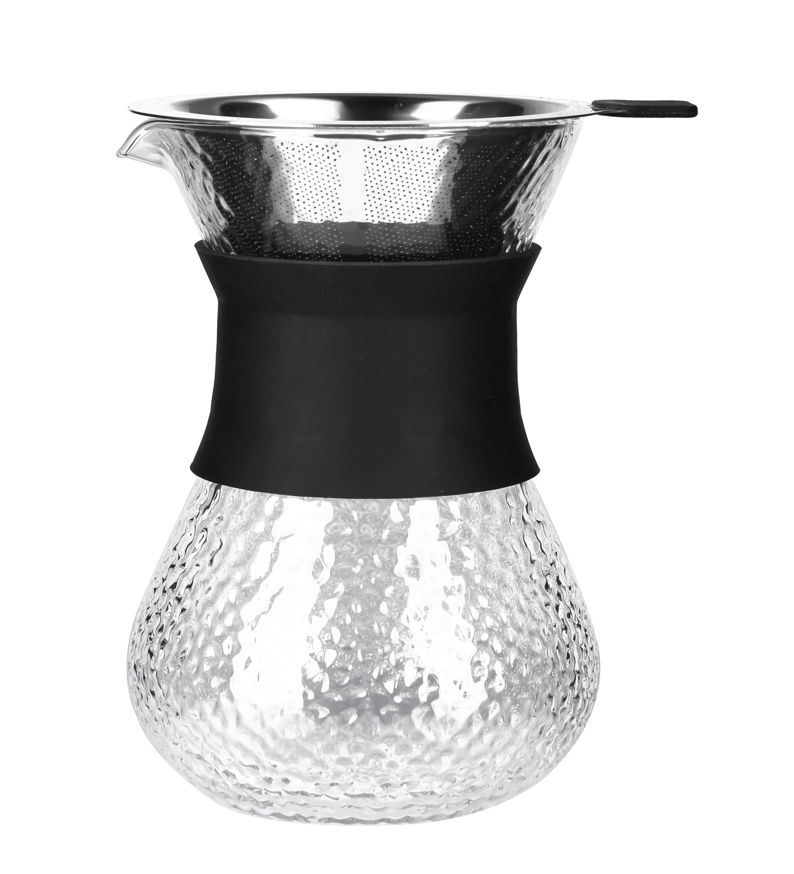 kitchen & tabletop 200ml 400ml borosilicate V60 glass pour over coffee dripper with handle