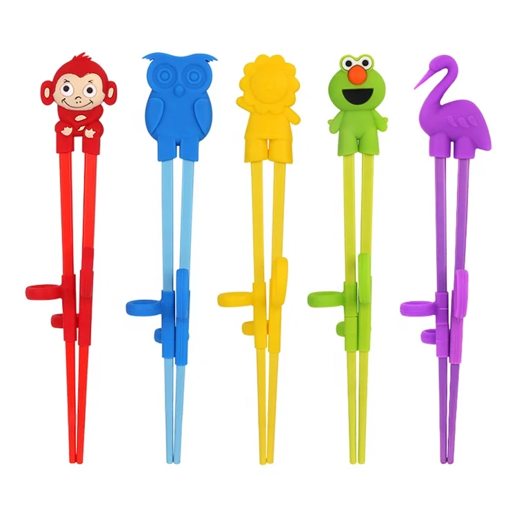 
Long Time Use Food Grade Melamine And Silicone Kids Training Chopsticks 