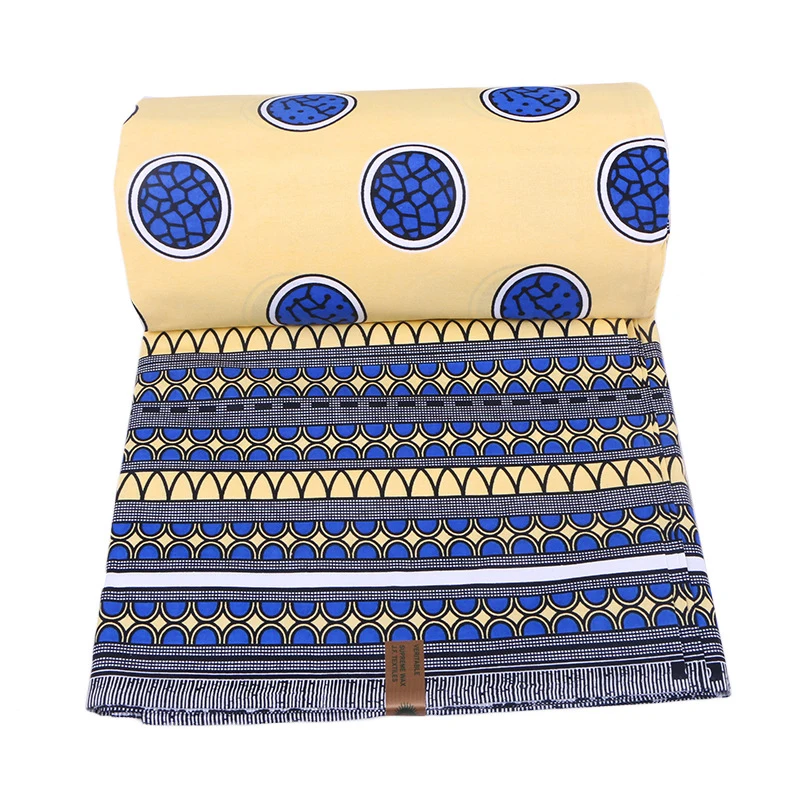 Nigerian Wax Batik Pagne Digital Print Fabric Veritable Ankara Wax dyed 100% Cotton Fabric Jersey Fabric Lightweight