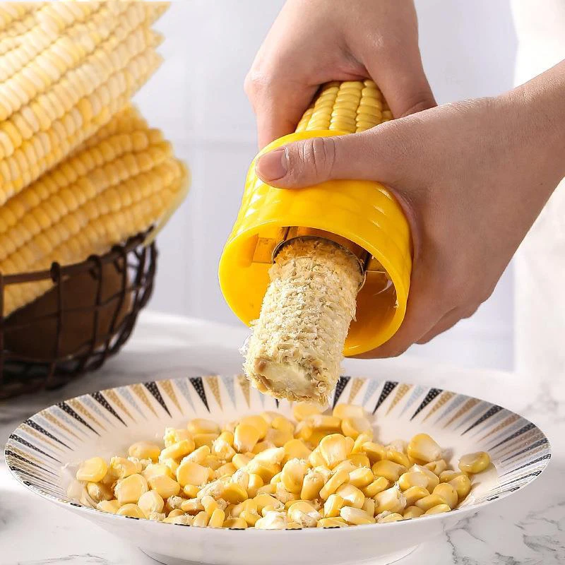 Stainless steel corn peeler household corn thresher round manual corn thresher