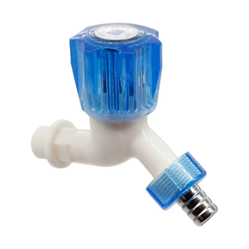 Plastic PVC PP Water tap With Nozzle Hose Bib Cock Faucet Water Wall Deck Mounted Bibcock