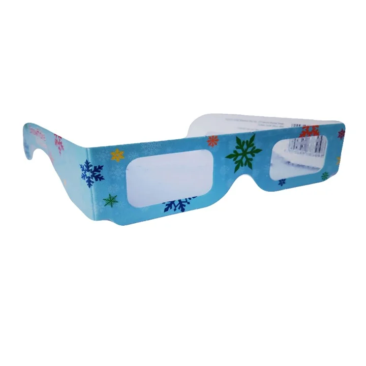 Factory Promotional Paper Fireworks Glasses Branded for Party Love Heart Diffraction Glasses
