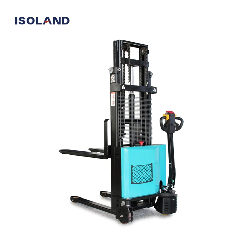 New Load 1.2 Ton 1200kg Counterbalance Electric Stacker Battery Semi Electric Pallet Stacker Forklift
