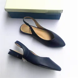 Hot sale lady fancy pointed toe slingback flats women comfortable dress pump shoes