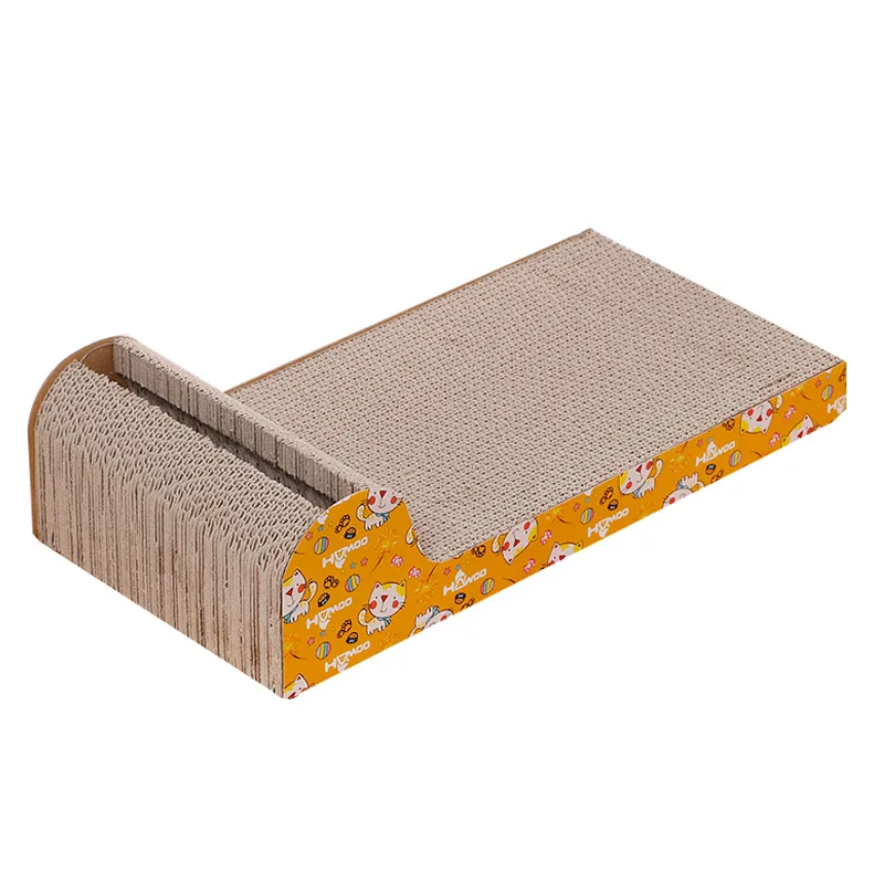 P-shaped Cat Scratcher Board with Bell Corrugated Cat Scratcher Pet Cat Scratching Protecting Furniture Post Toys