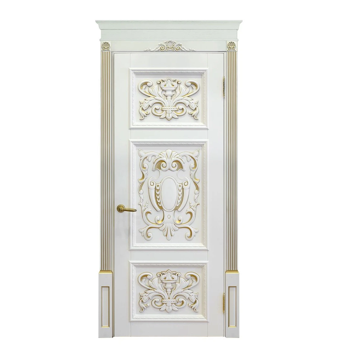 High Quality Cheap Solid Wooden Double Door Elegant Carvings Luxury Homes Fices Wooden Door