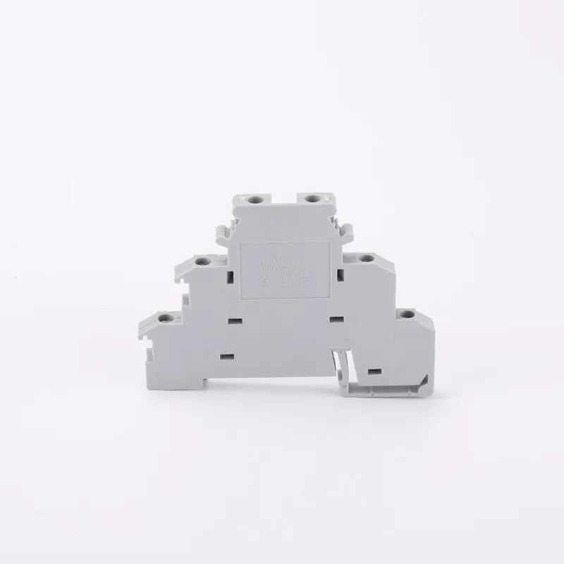 UK DIN rail type three-layer terminal block DIKD1.5 three-wire sensor terminal pure copper flame retardant 0.2-2.5mm2