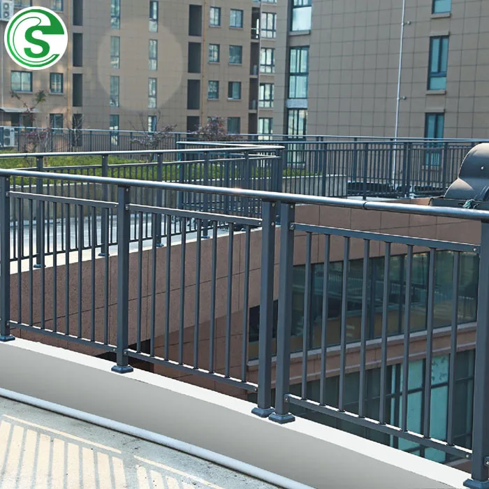 New Customized  Elegant Decorative Baluster Metal Handrail Design Cheap Balcony Stair Wrought Iron Railing