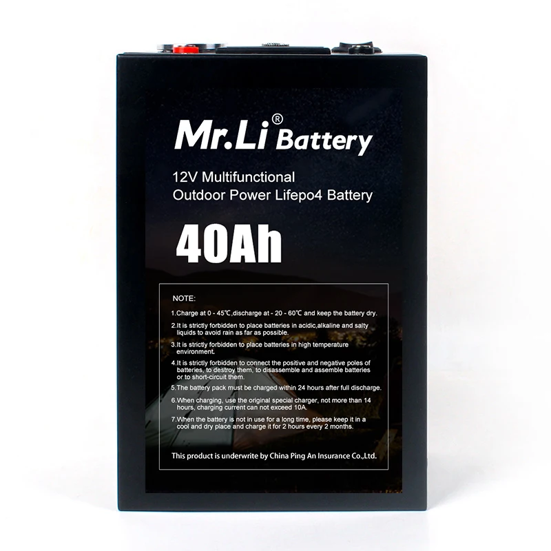 12V 40Ah rechargeable batteries 18650 storage battery portable power bank 12volts lithium ion battery pack