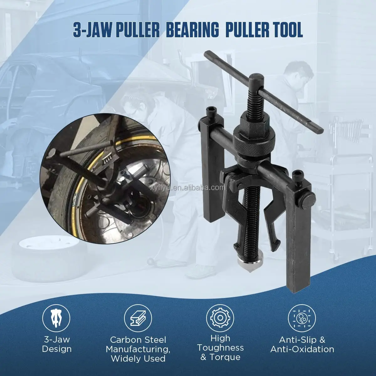 3 Jaw Pilot Inner Bearing Puller Bushing Gear Extractor  for Car, Motorcycles, Electric Vehicles
