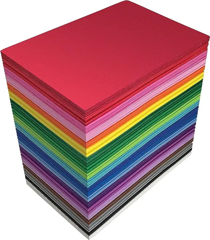 Hot selling 100 Sheets EVA Foam Sheets Assorted Colors 2mm Thick EVA Foam Sheet for Arts and Crafts